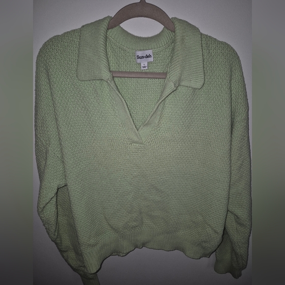 Sunday Best Sweaters - Sundays Best Women's Light Green V-Neck Sweater
